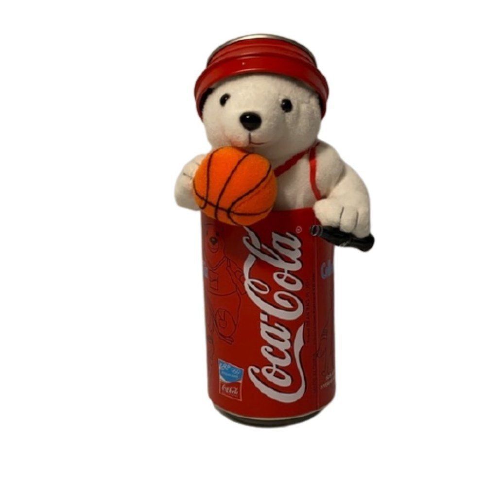 🆕Vintage Coca Cola Plush Polar Bear 2004 Athens Basketball - Picture 3 of 6